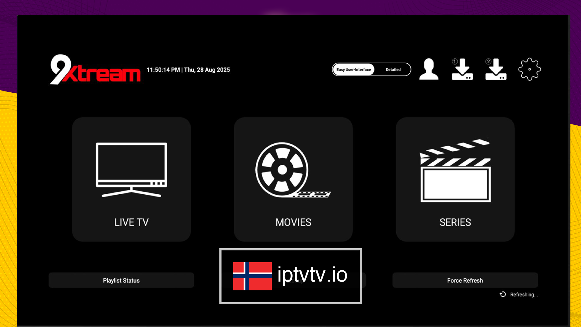 Begynn å se etter IPTV på 9XStream IPTV
