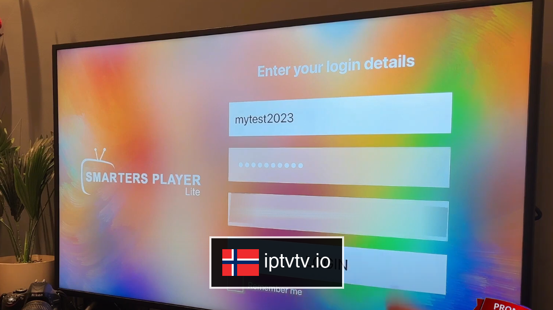 Skriv inn legitimasjonen din for IPTV på Apple TV