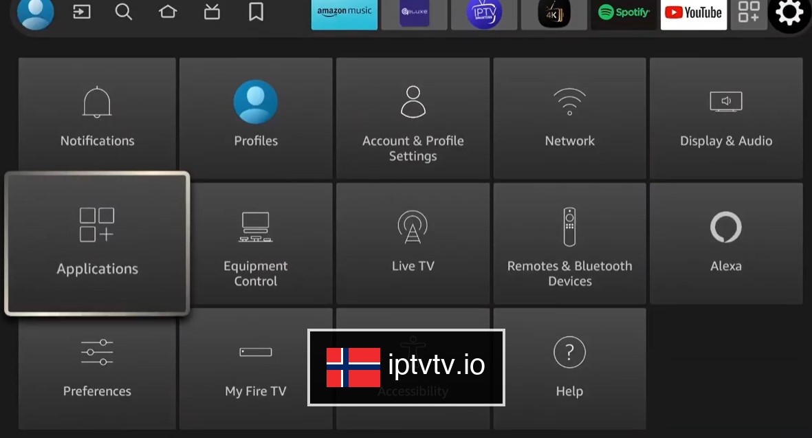 Applikasjonsmeny