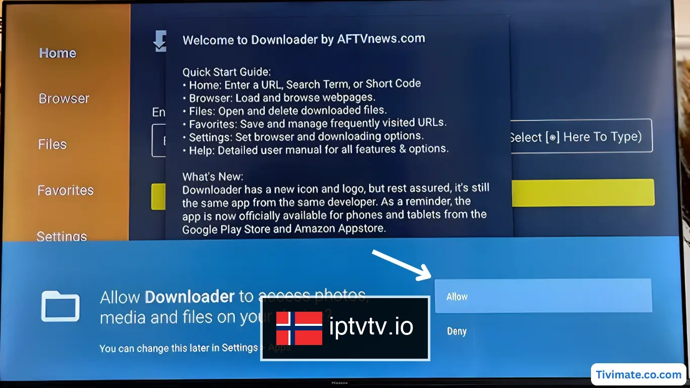 Tillat Firestick Downloader-tillatelser for ukjente apper
