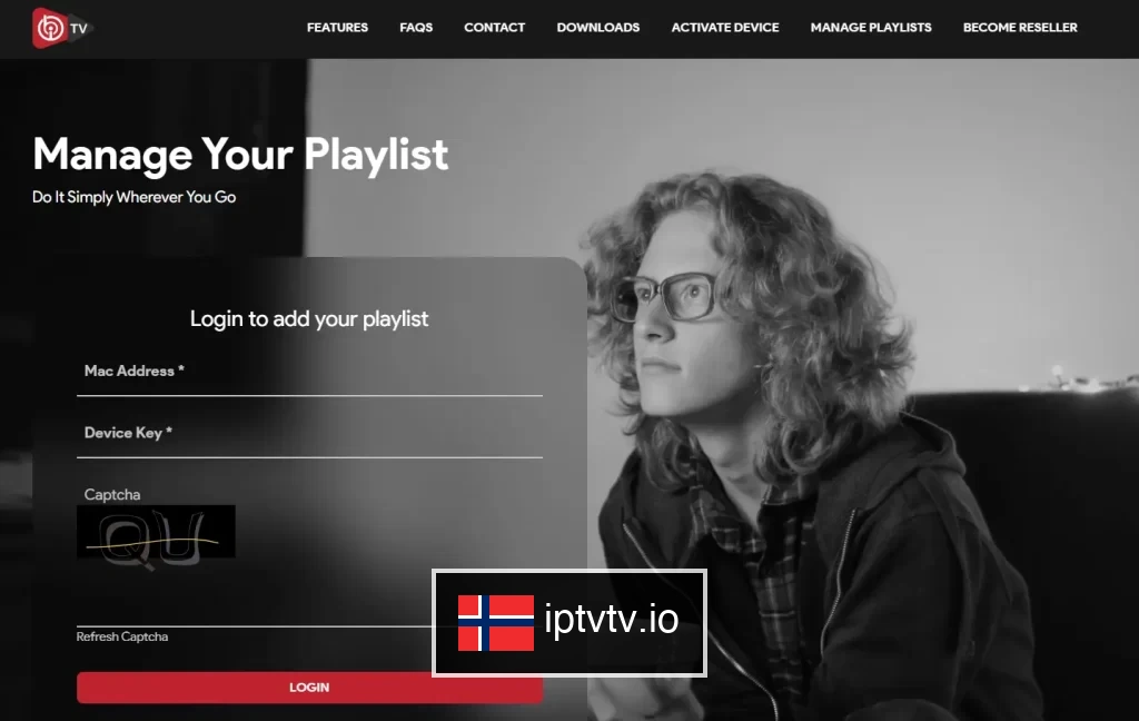 Logg inn på nettportalen for IPTV på appen