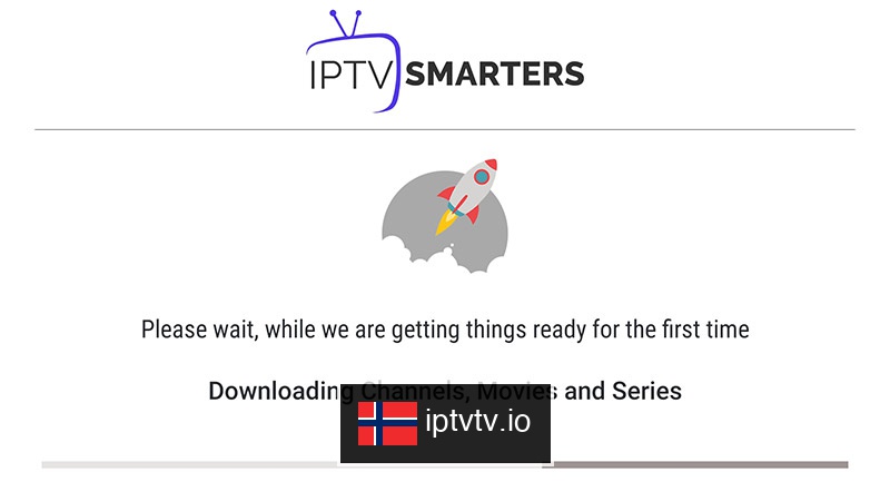 Skjermbildet for nedlasting av kanaler for IPTV Smarters