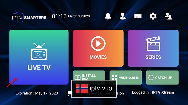 Synkroniser og begynn å se etter IPTV på Samsung TV
