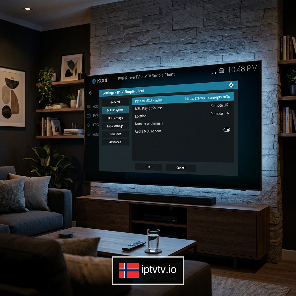 Konfigurer M3U-spillelisten din for IPTV på Kodi IPTV