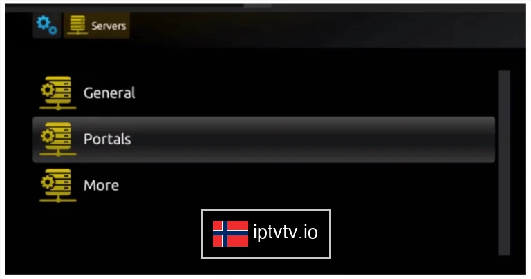 Skriv inn portalinformasjon for IPTV på MAG Box