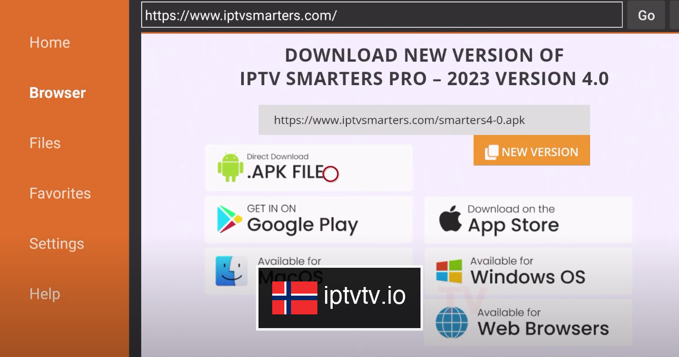 Last ned APK-filen for IPTV på Nvidia Shield TV