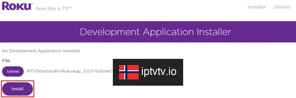 Installer appen til Roku for IPTV på enheten