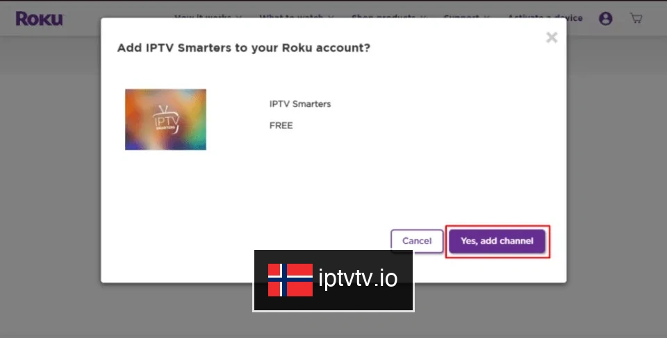 Godta advarsel for IPTV på enheten