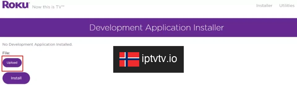 Last opp Smarters .zip for IPTV på enheten