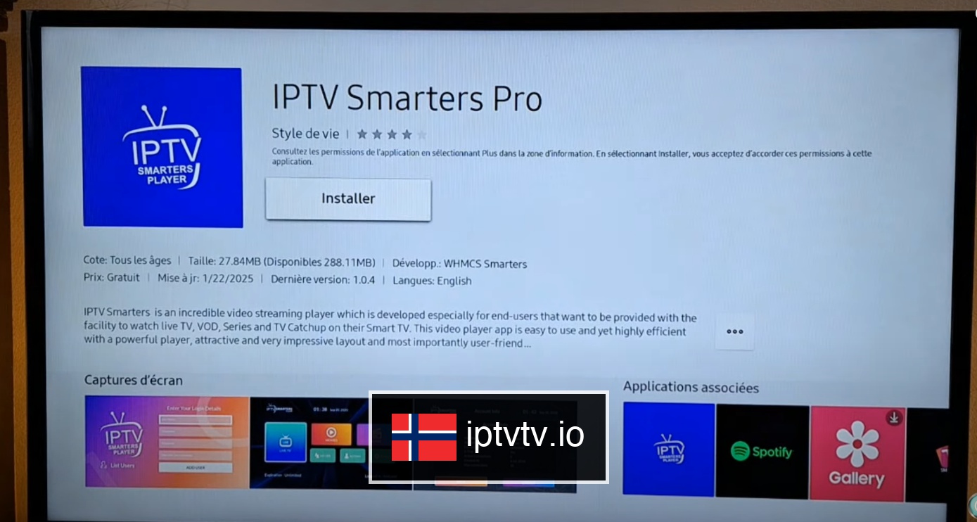Installer appen for IPTV på Samsung TV