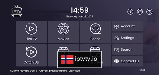 IPTV Smarters Hjemmeskjerm