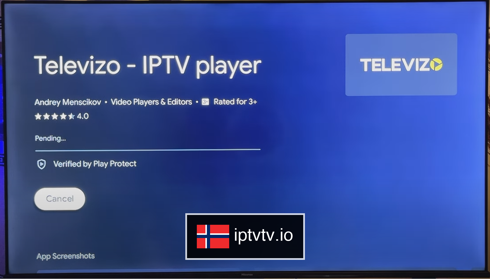 Installer Televizo for IPTV på Televizo IPTV