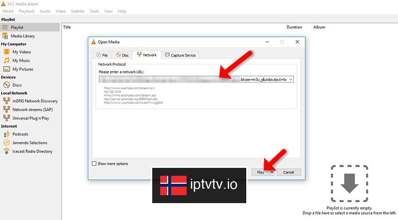 Åpne Network Stream for IPTV på PC- og Mac-oppsett